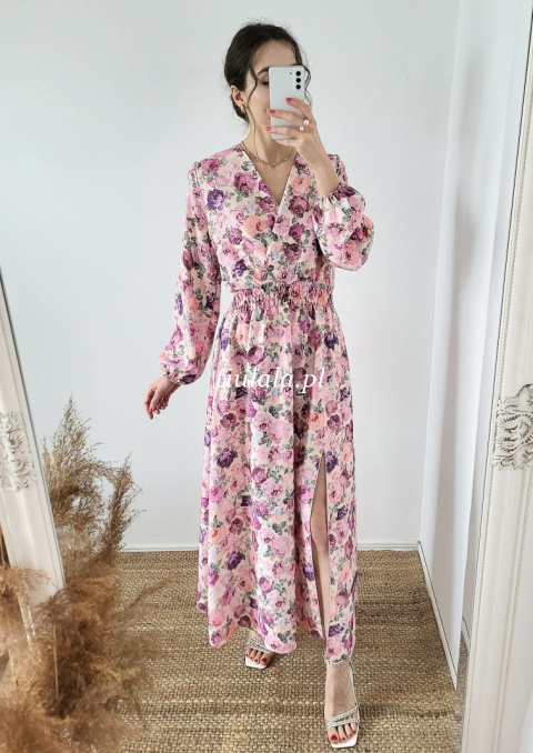 Livia sukienka w kwiaty z dodatkiem wiskozy Livia sukienka w kwiaty z dodatkiem wiskozy