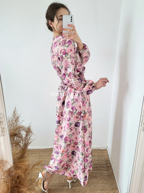 Livia sukienka w kwiaty z dodatkiem wiskozy Livia sukienka w kwiaty z dodatkiem wiskozy
