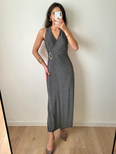 Srebrna brokatowa sukienka Victoria