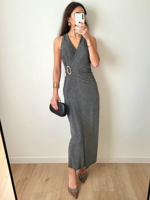 Srebrna brokatowa sukienka Victoria