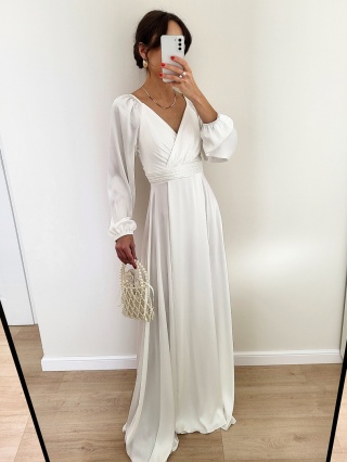 Suknia ślubna z długim rękawem Katniss