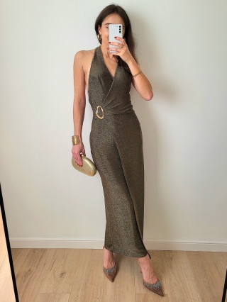 Złota brokatowa sukienka Victoria